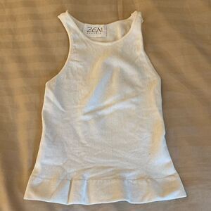 Danskin Zen Sport Thin Ribbed Racerback Tank Top. Off white. Size Small.